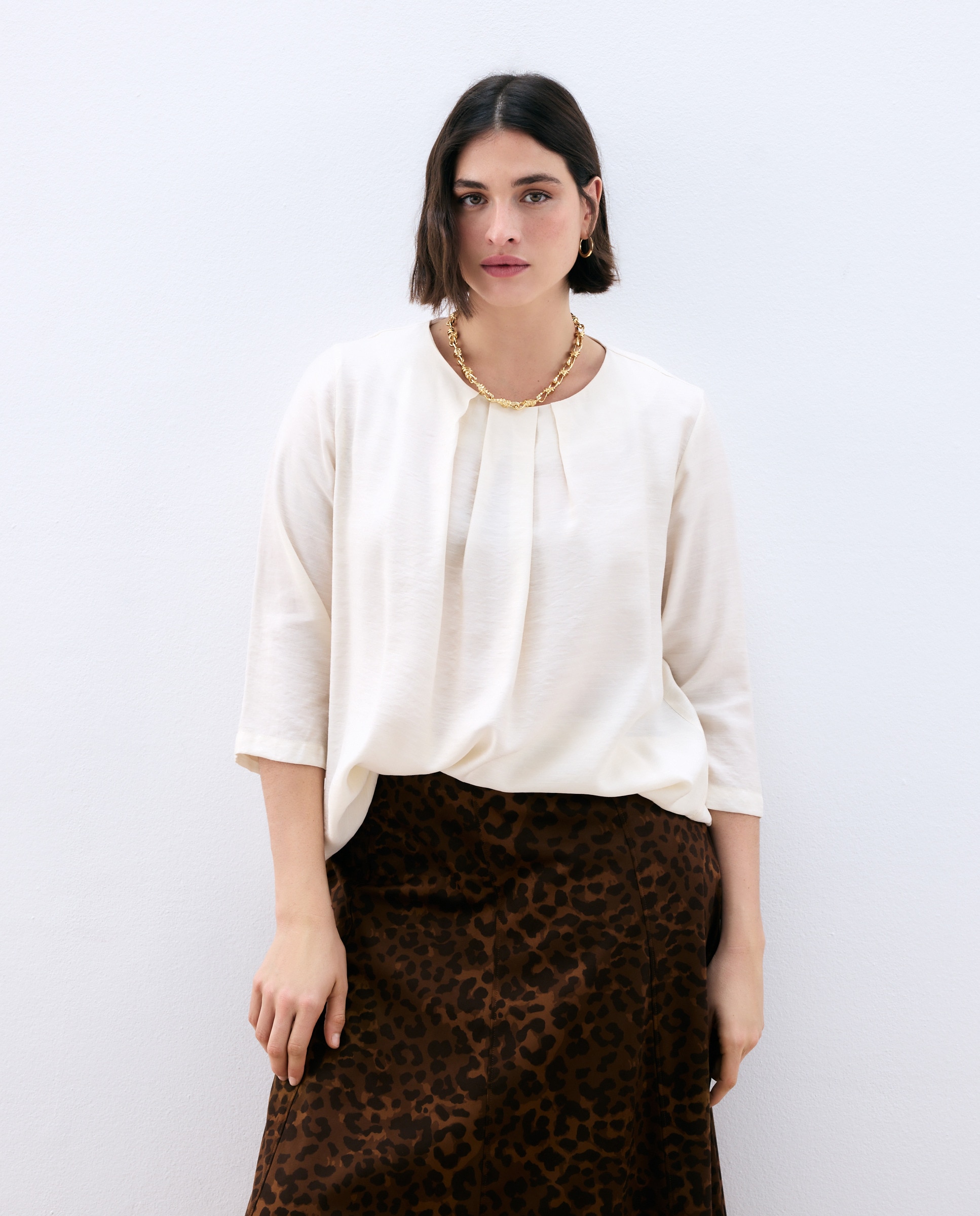 Blusa Lisa de Manga Comprida 120 Cru-2