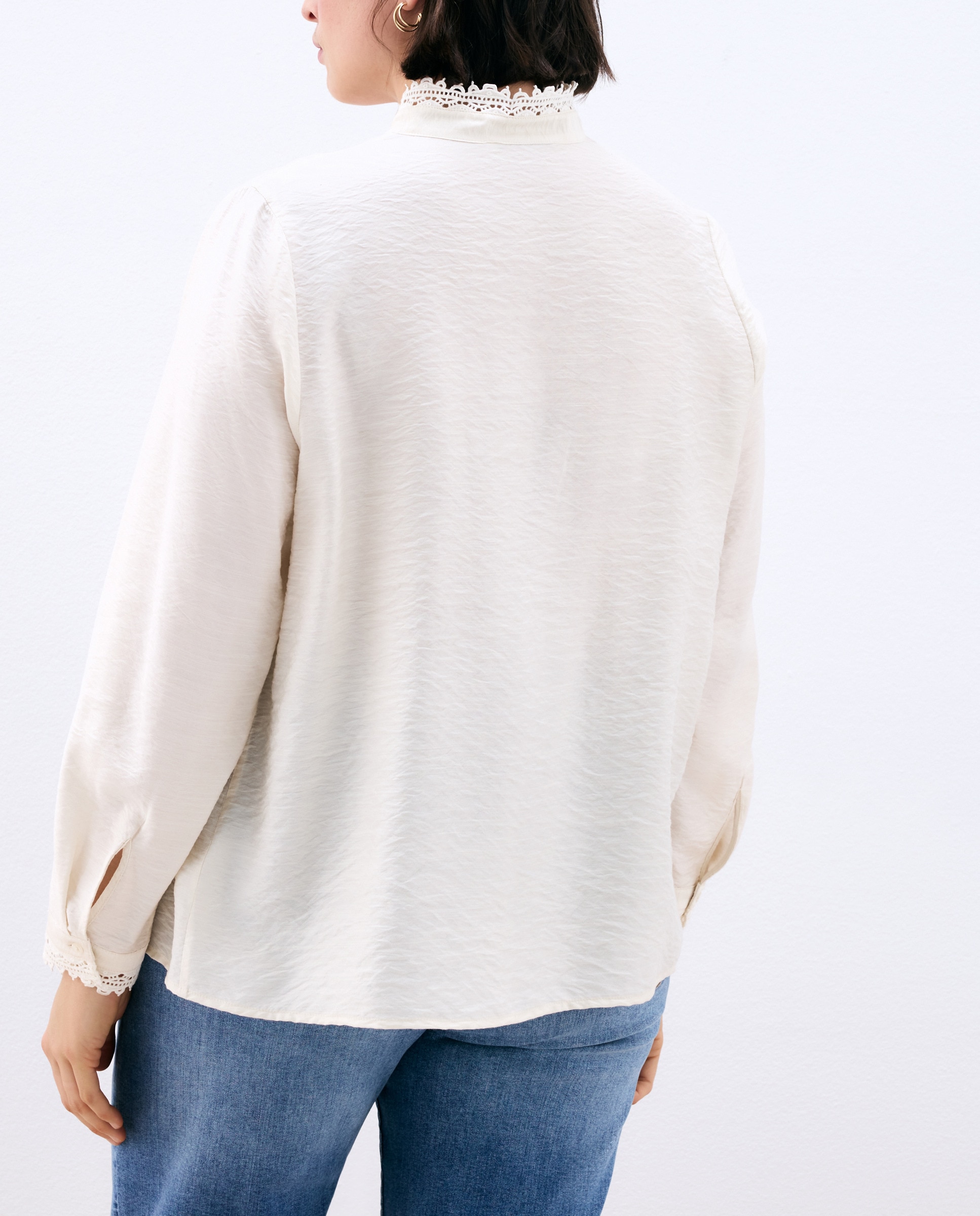 Blusa Lisa de Manga Comprida 120 Cru-3