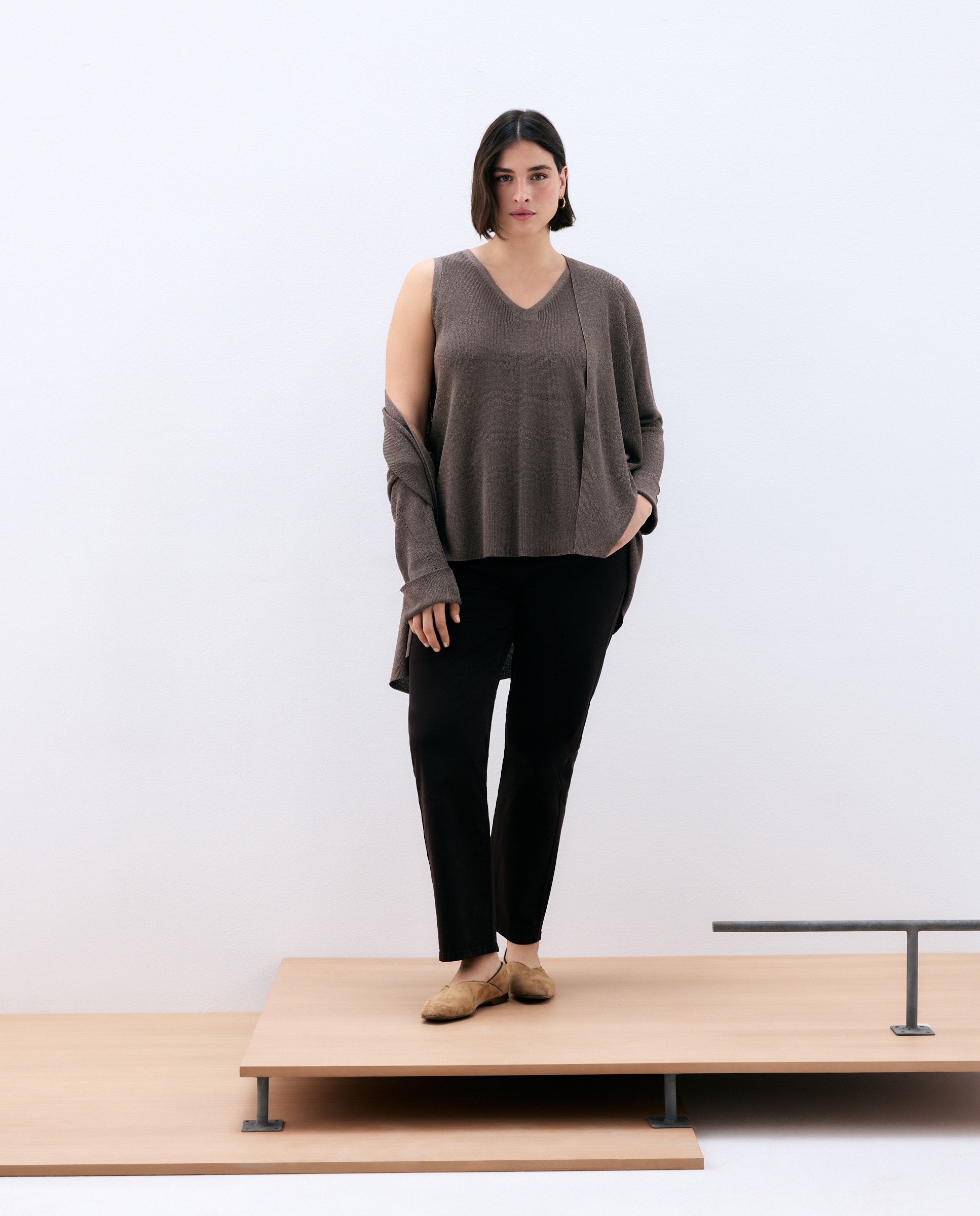 Imagem 0 de Camisola de Malha com Estrutura de Fio Metalizado