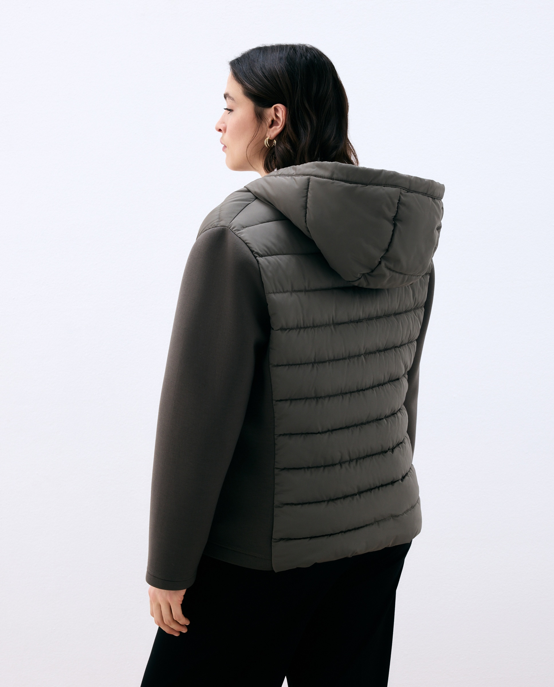 Casaco Acolchoado Combinado 520 Caqui-4