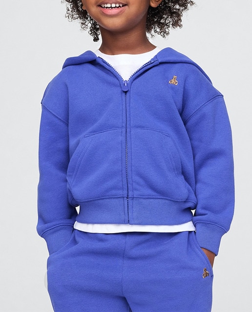 Imagen 0 de Sudadera con capucha y cremallera suave vintage para bebé