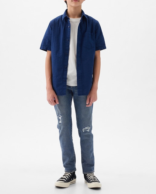 Imagen 0 de Pantalón vaquero slim con cinco bolsillos de niño