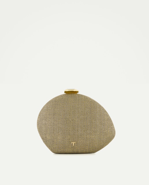 Imagem 0 de Mala Clutch Oval com Joia