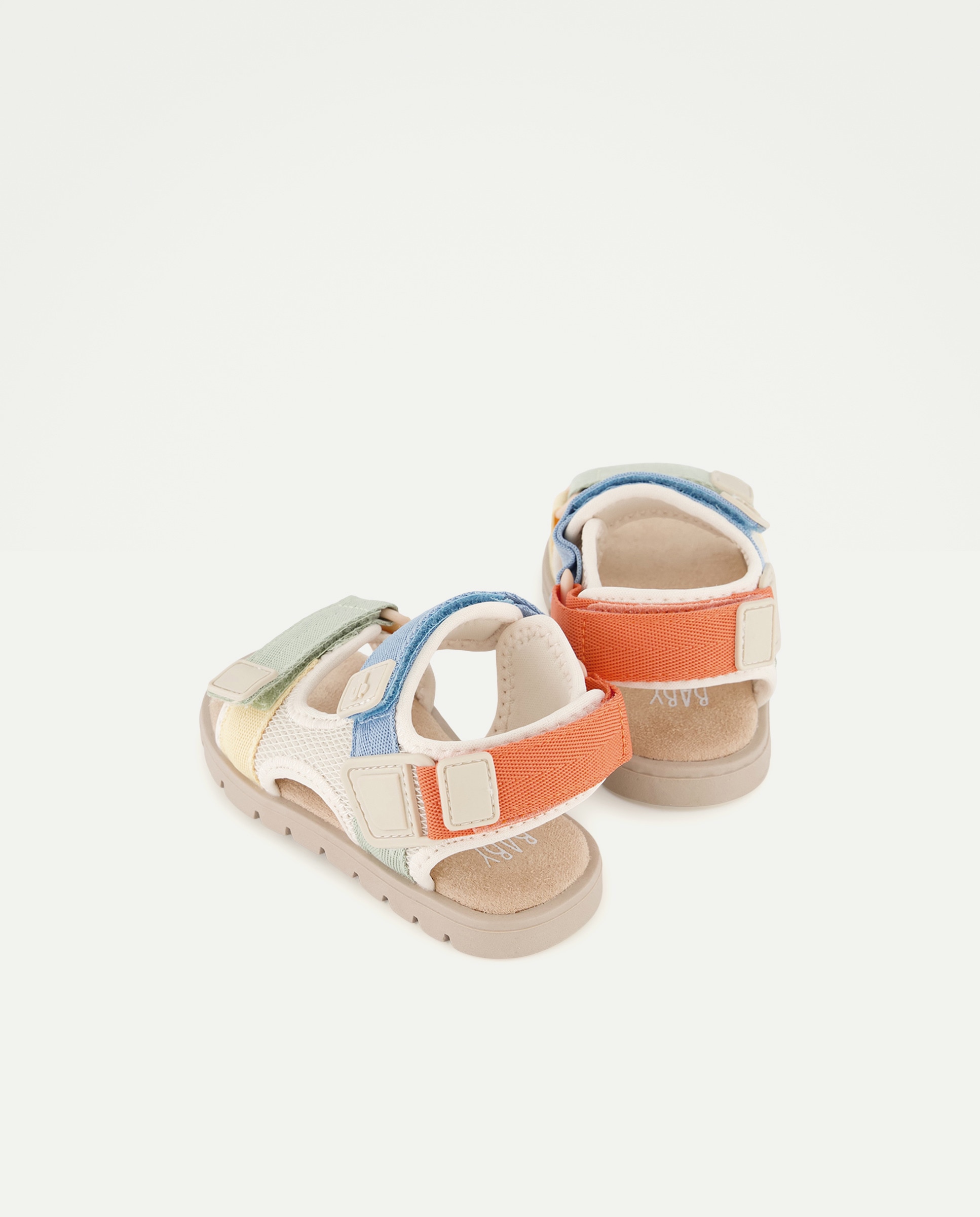 Sandálias com Tiras às Cores Bege-3
