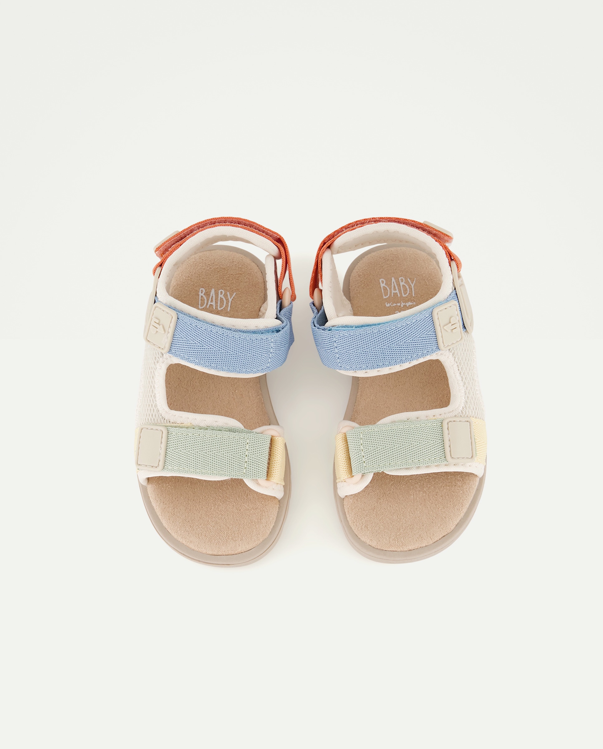 Sandálias com Tiras às Cores Bege-4