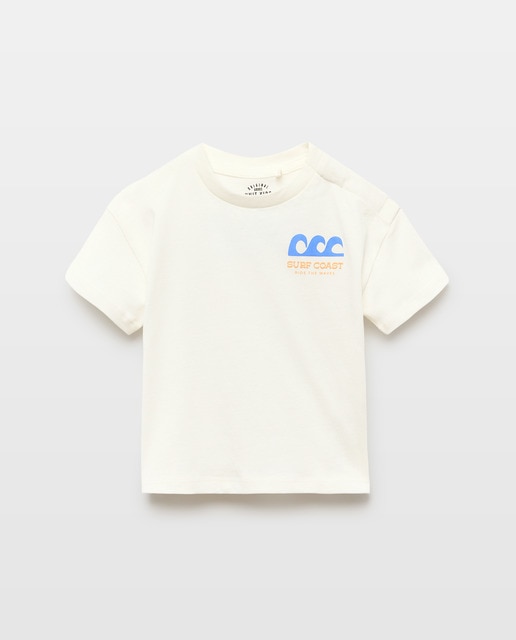 Imagen 0 de Camiseta de bebé detalle flocado manga corta