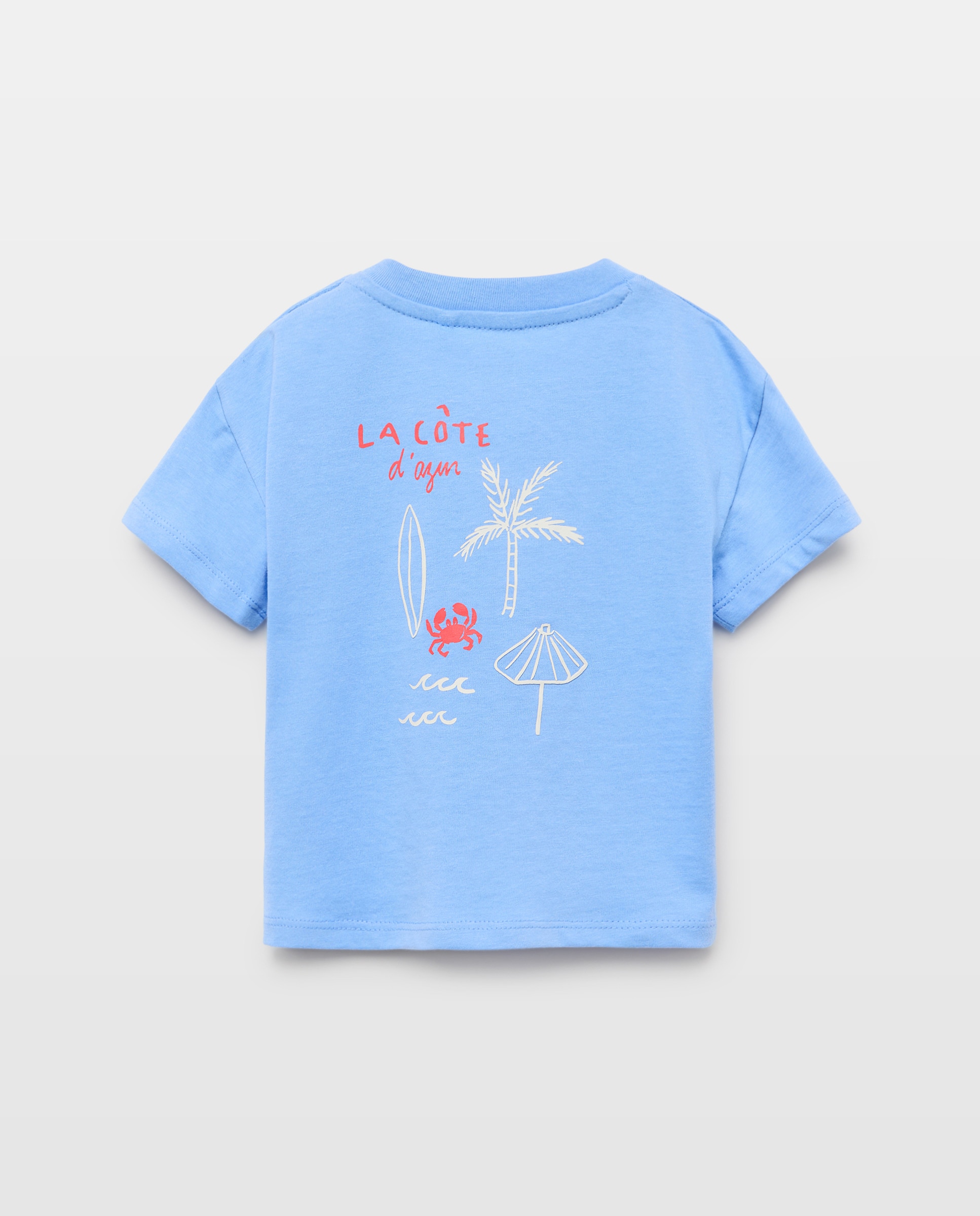 Camiseta de bebé detalle flocado manga corta Azul Intenso-2
