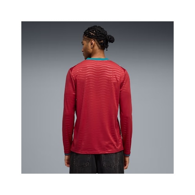 Camisola de Manga Comprida de Homem 1.º Equipamento Portugal Mundial 2026 Verde / Vermelho-4