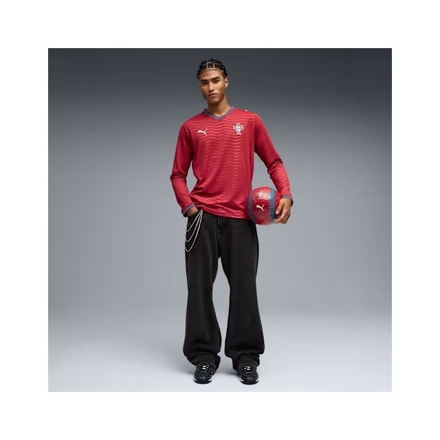 Camisola de Manga Comprida de Homem 1.º Equipamento Portugal Mundial 2026 Verde / Vermelho-3