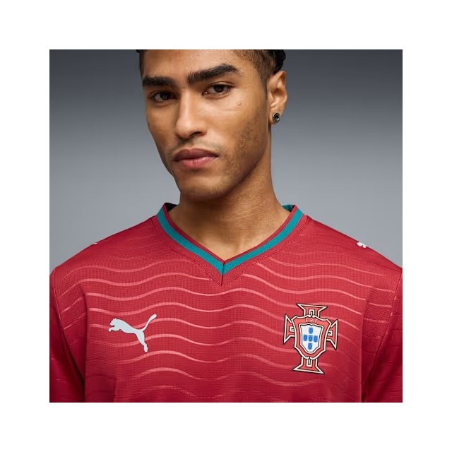 Camisola de Manga Comprida de Homem 1.º Equipamento Portugal Mundial 2026 Verde / Vermelho-2