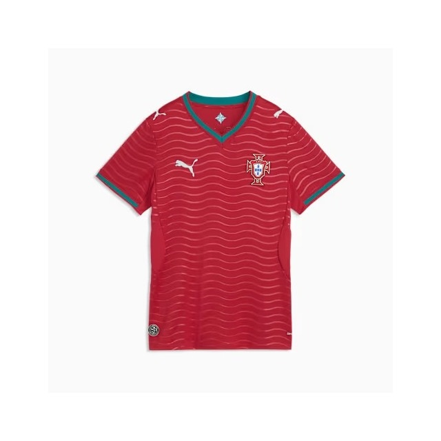 T-shirt de Mulher 1.º Equipamento Portugal Mundial 2026 Verde / Vermelho-6