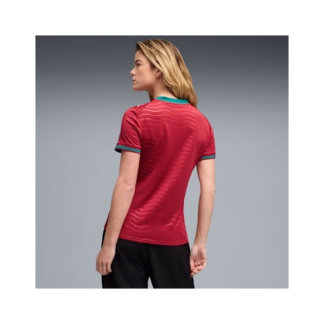 T-shirt de Mulher 1.º Equipamento Portugal Mundial 2026 Verde / Vermelho-4