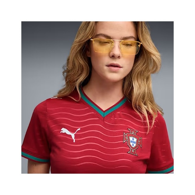 T-shirt de Mulher 1.º Equipamento Portugal Mundial 2026 Verde / Vermelho-2