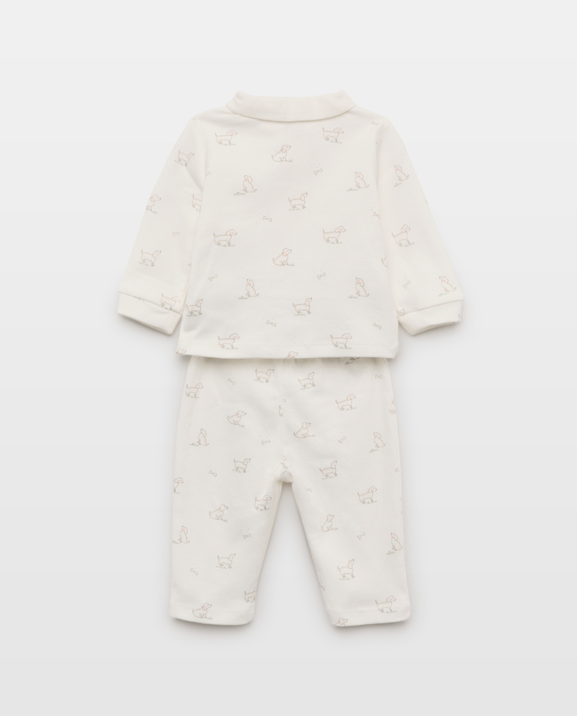 Pijama de bebé 2 piezas Blanco roto-2