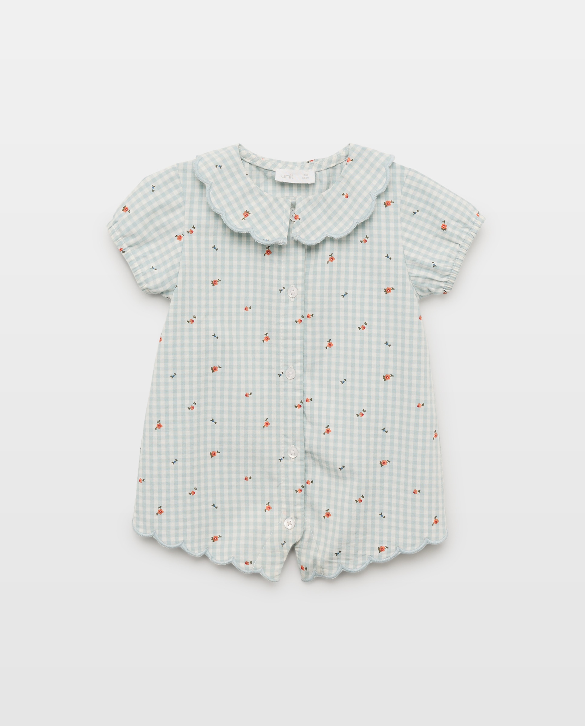 Imagen 0 de Pijama de bebé de popelín corto vichy
