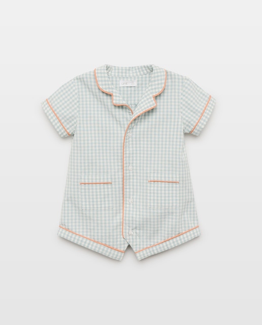 Imagen 0 de Pijama de bebé de popelín corto vichy
