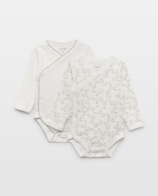 Imagen 0 de Pack 2 bodies de bebé manga larga cruzado