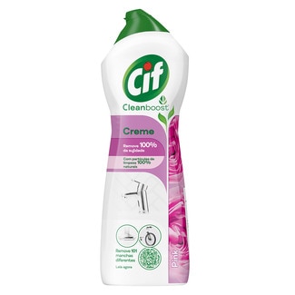 Detergente Creme Pink Flowers embalagem 700 ml - Cif