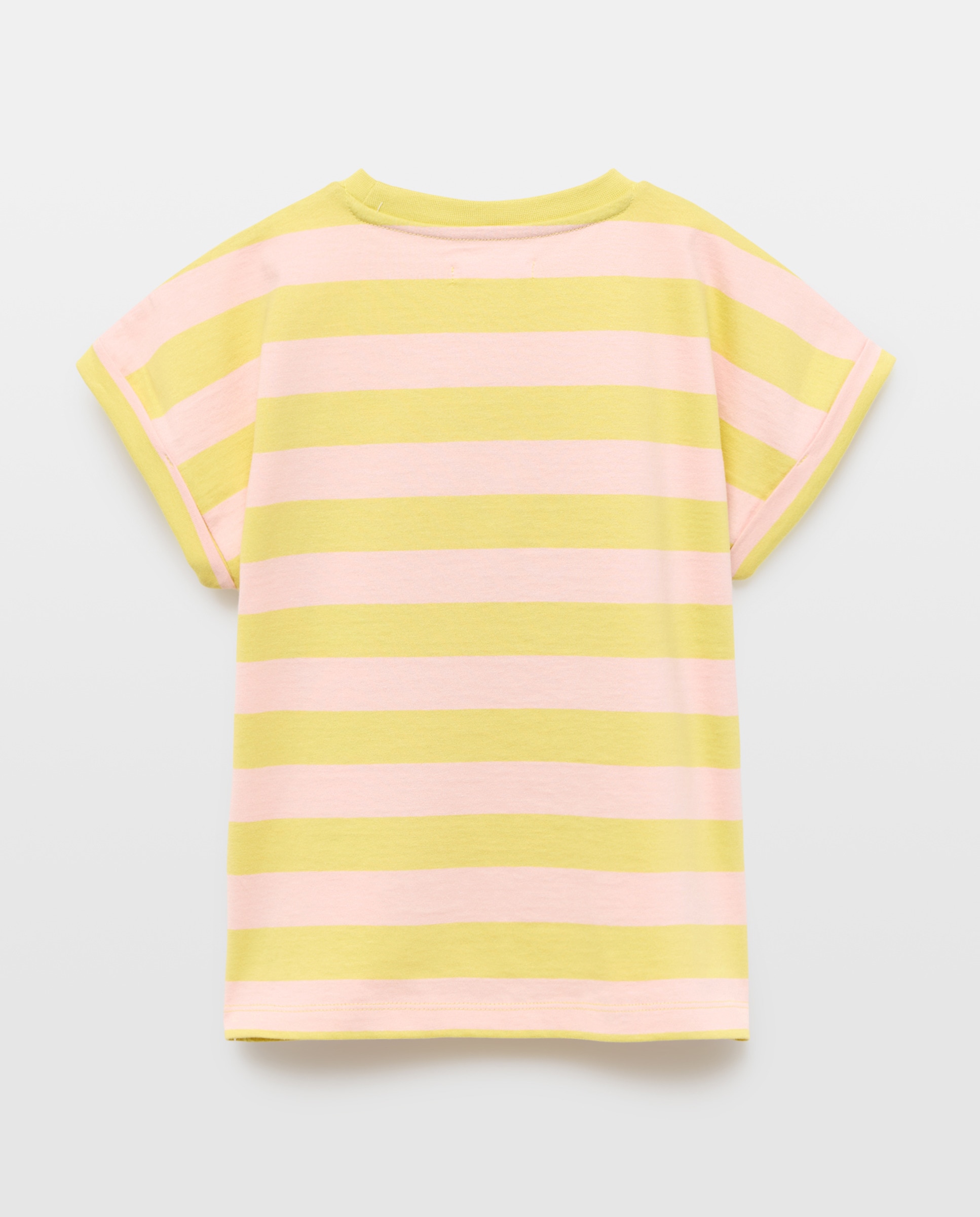 Camiseta niña de punto rayas 260 Salmón-2