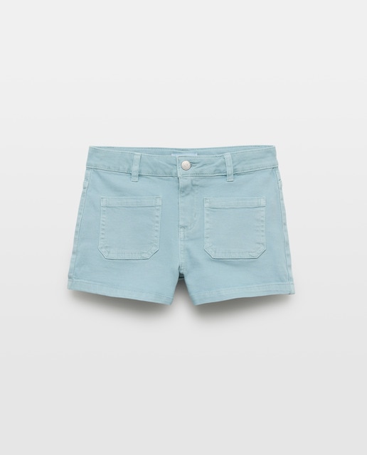 Imagen 0 de Short niña color con bolsillos de twill