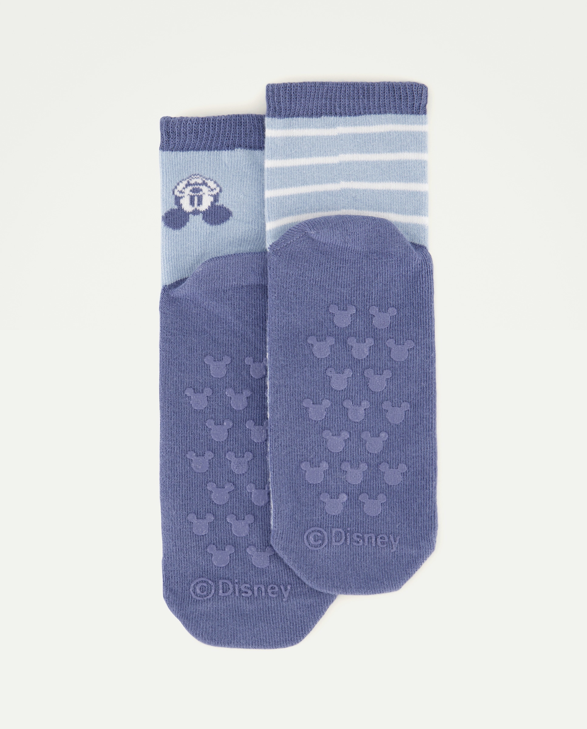 Pack de 2 Pares de Meias Antiderrapantes com Estampado Mickey Azul-marinho-2