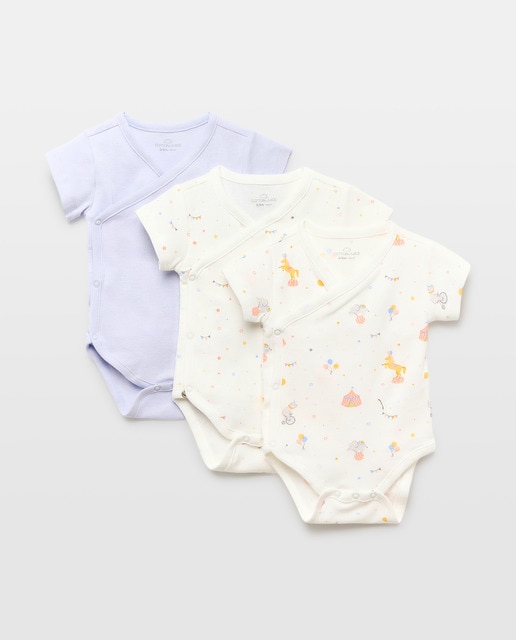 Imagem 0 de Pack de 3 Bodies de Natal de Bebé com Manga Curta e Estampados