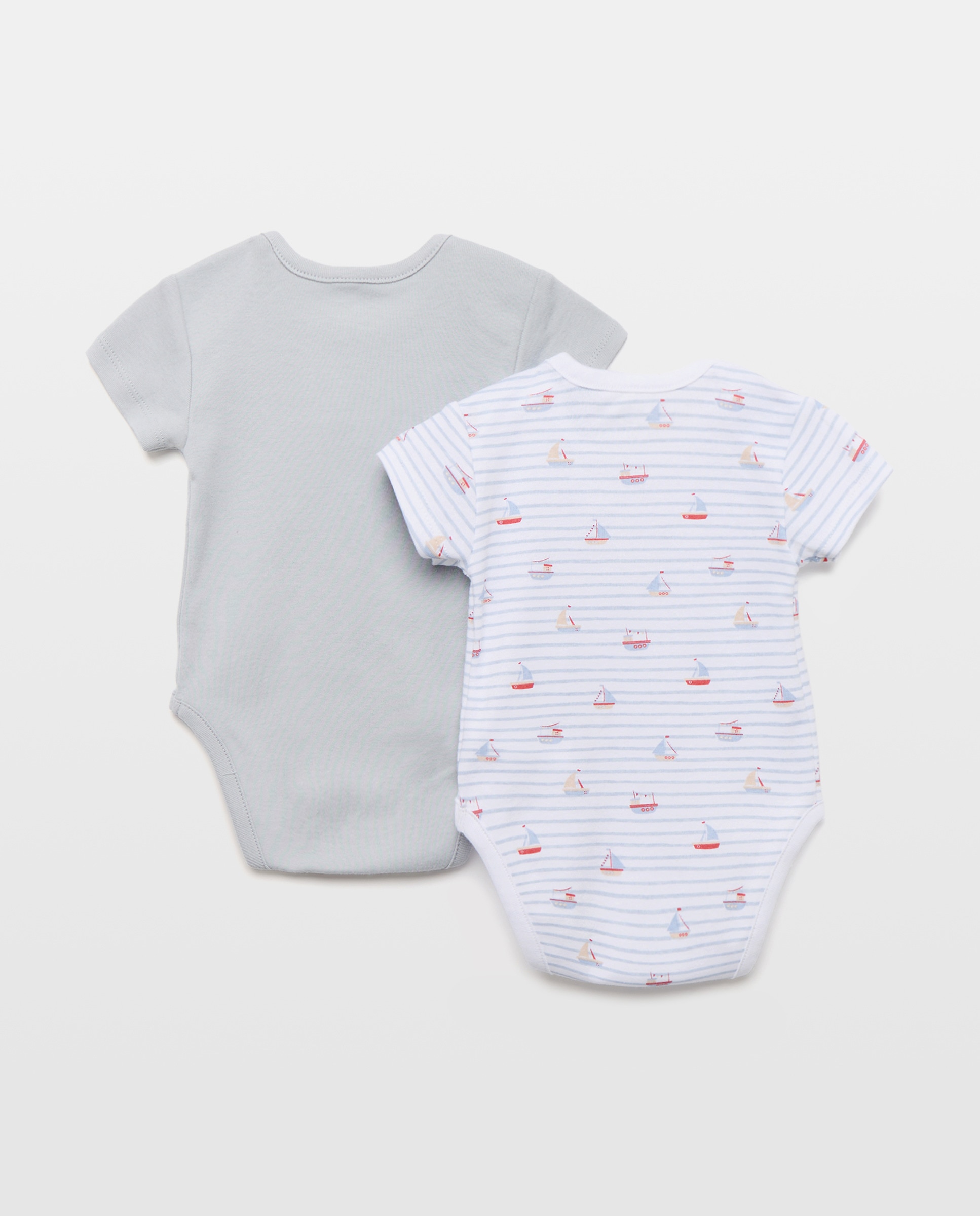 Pack de 2 Bodies Estampados de Bebé com Manga Curta Cotton Juice Multicolor-2