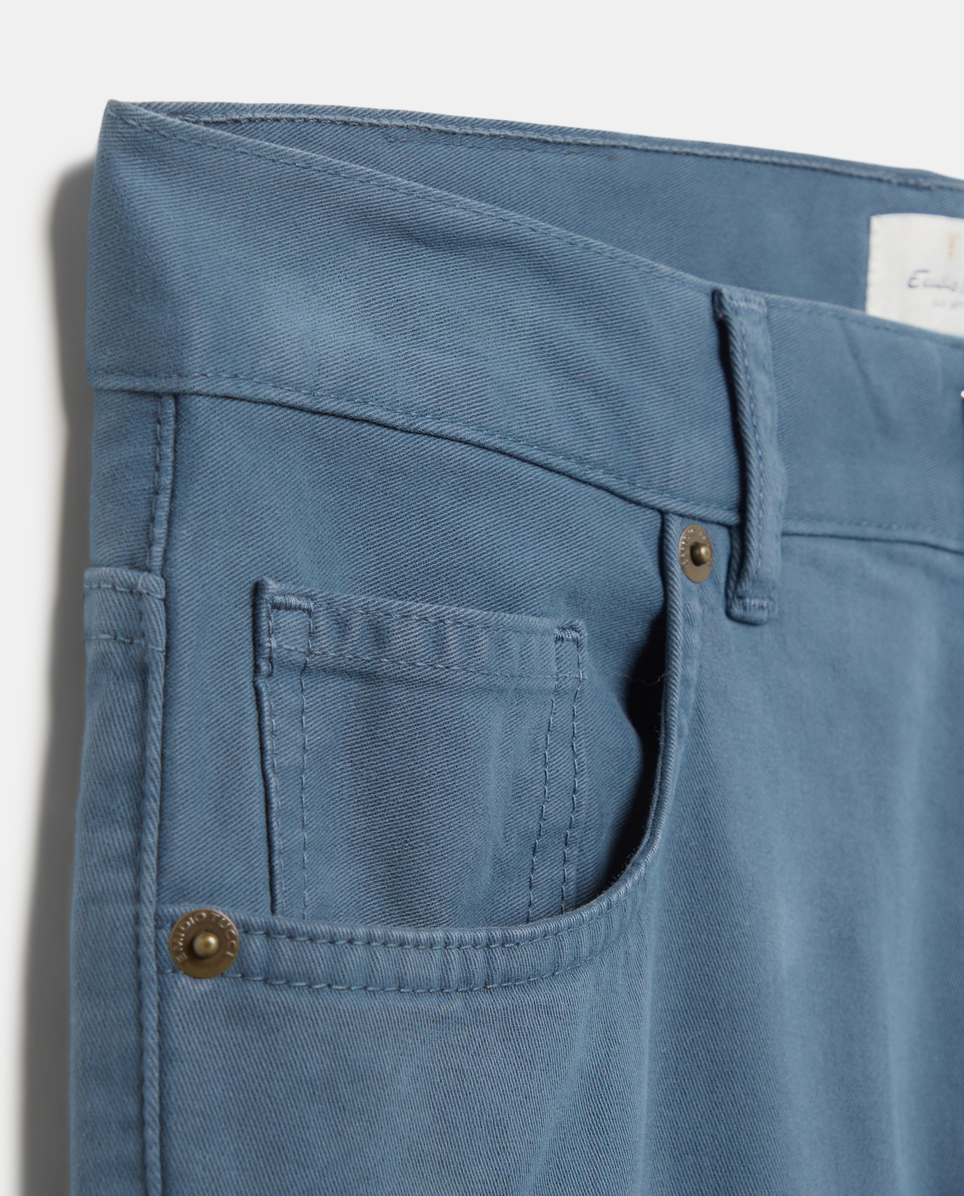 Calças de 5 Bolsos Regular Fit Azul-claro-5