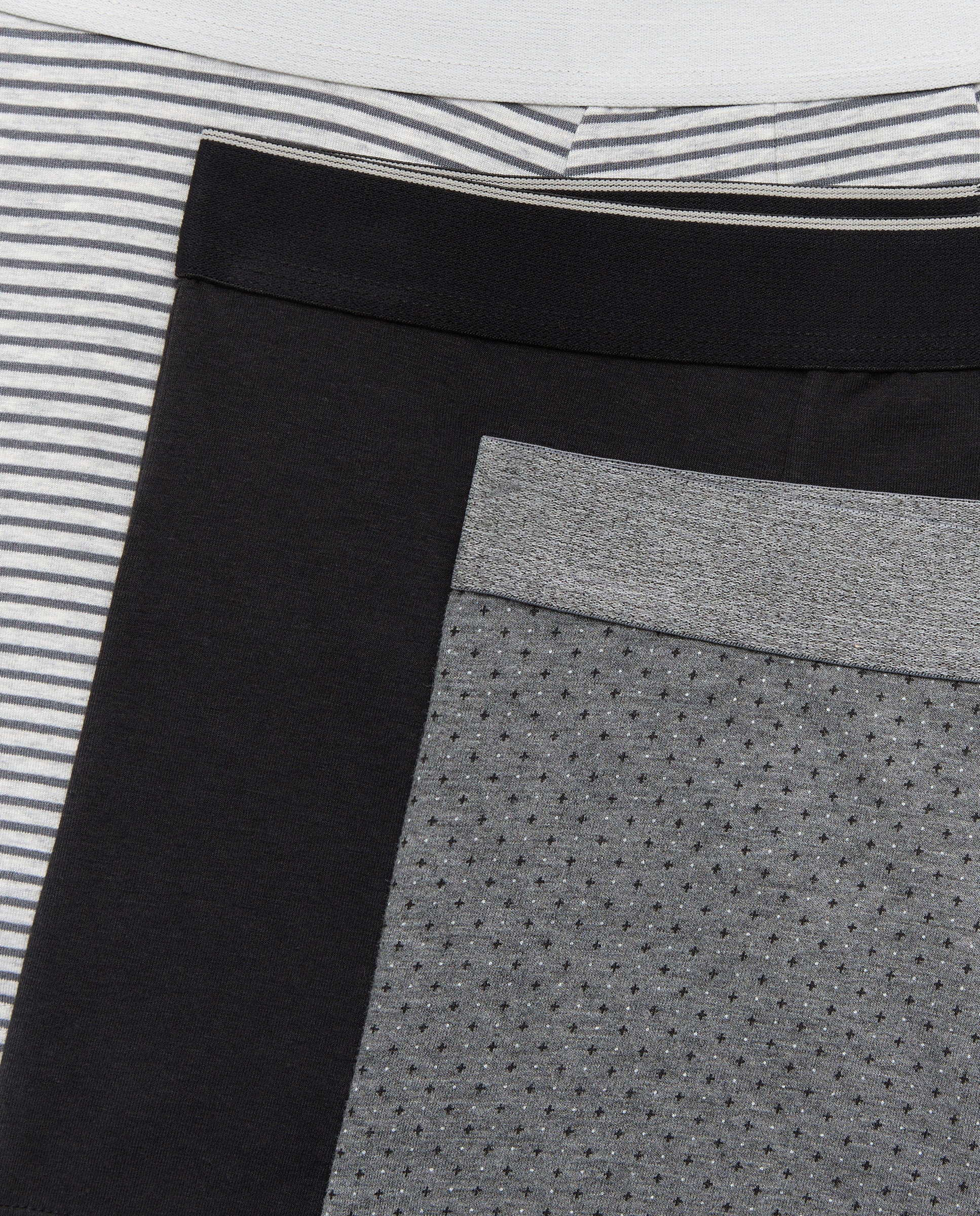 Pack de 3 Boxers de Malha com Fantasia Preto-3