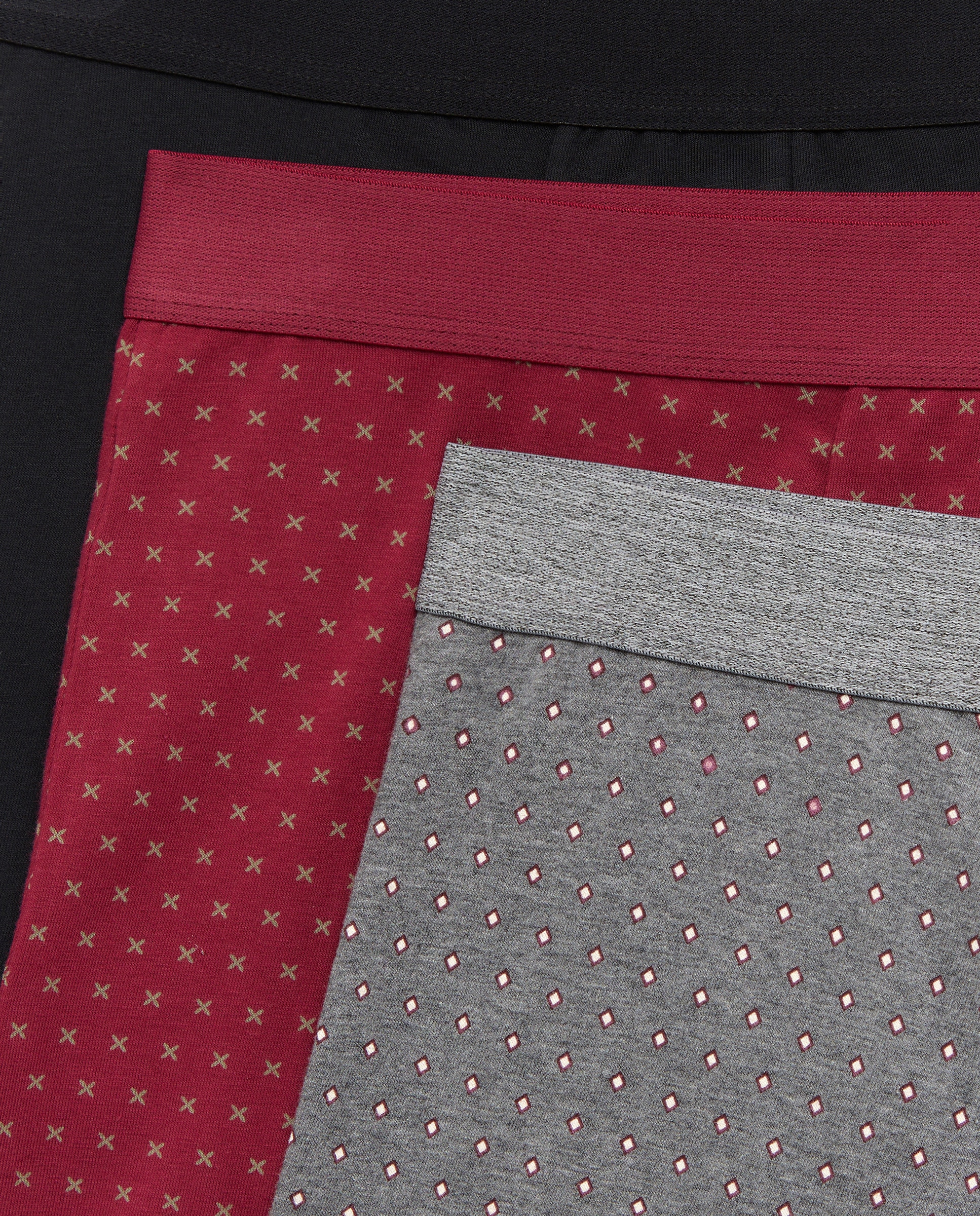 Pack de 3 Boxers de Malha com Fantasia Vermelho-3