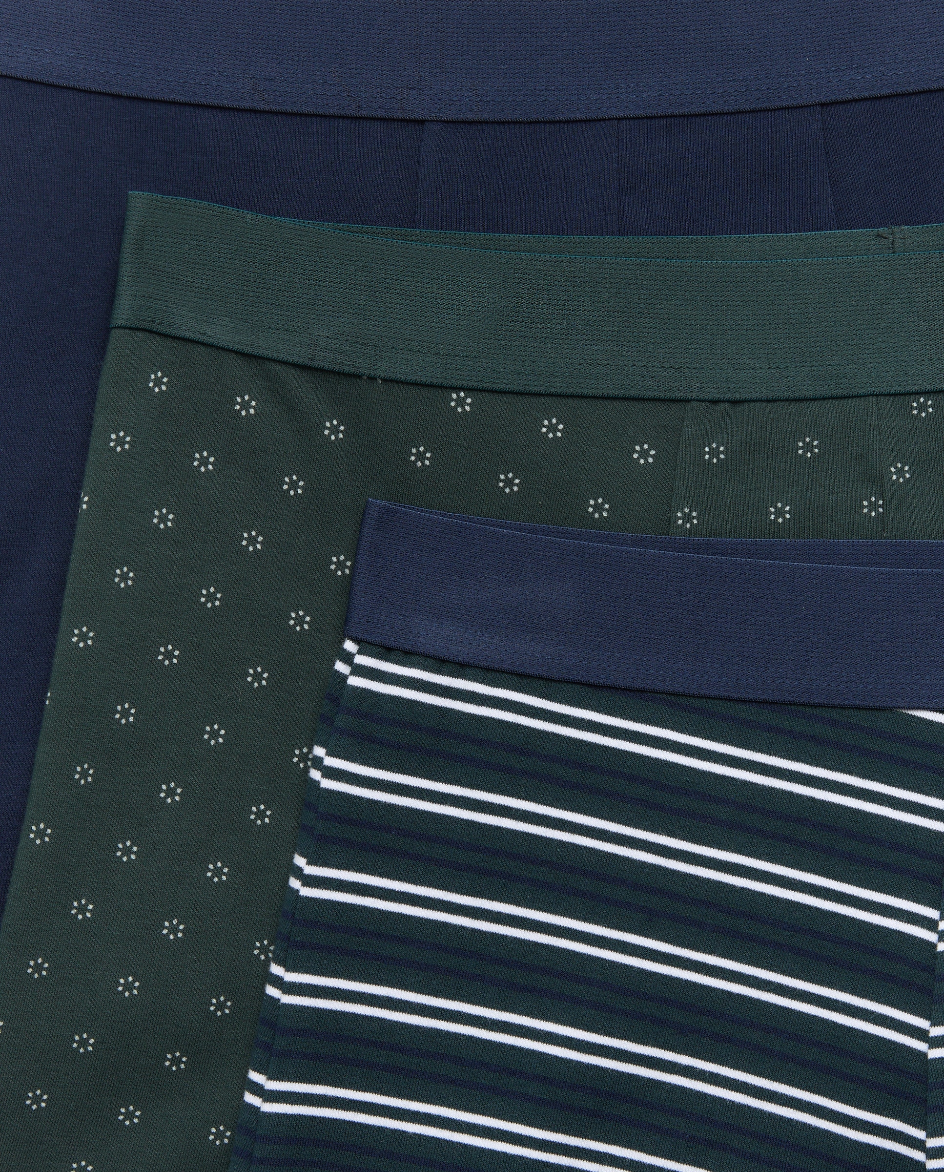 Pack de 3 Boxers de Malha com Fantasia Verde-3