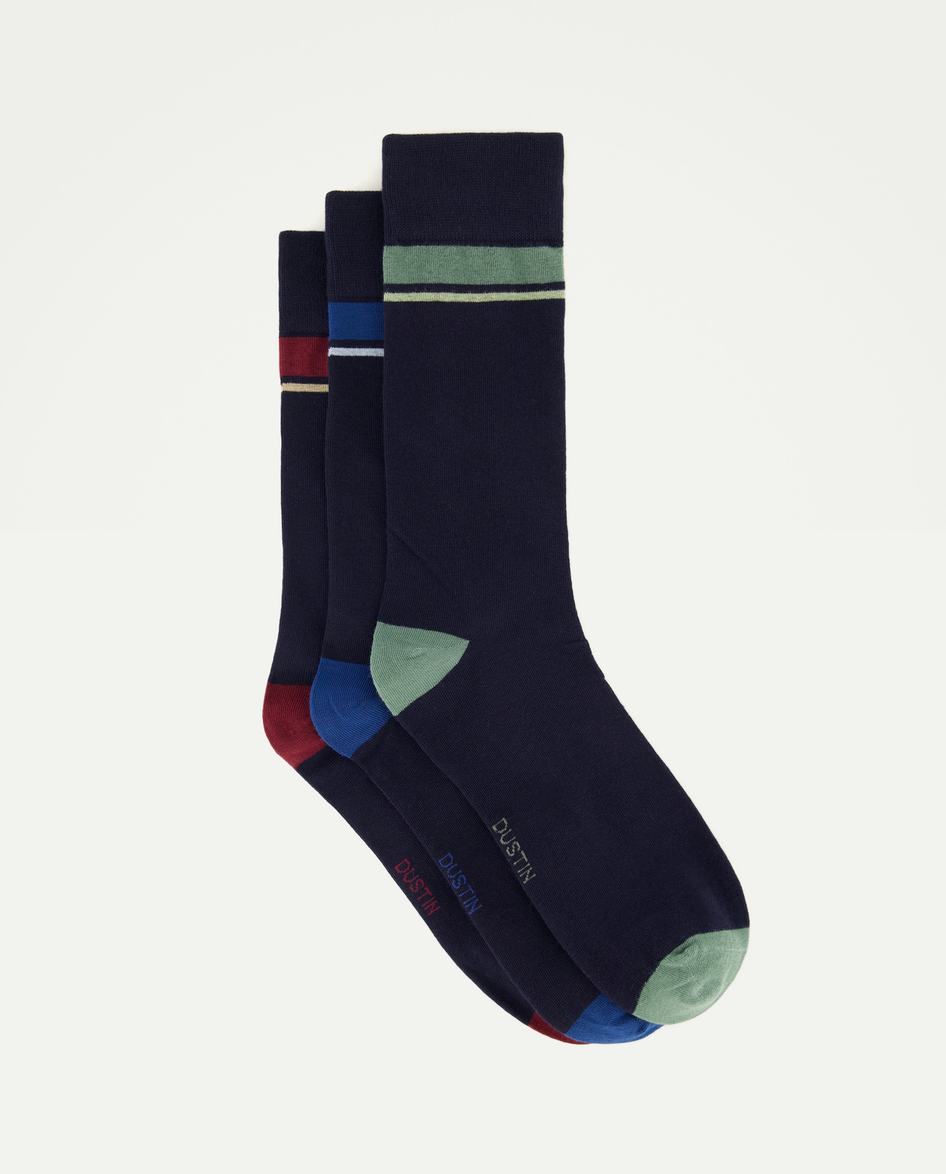 Pack de 3 Pares de Meias Desportivas com Fantasia Azul-marinho-1