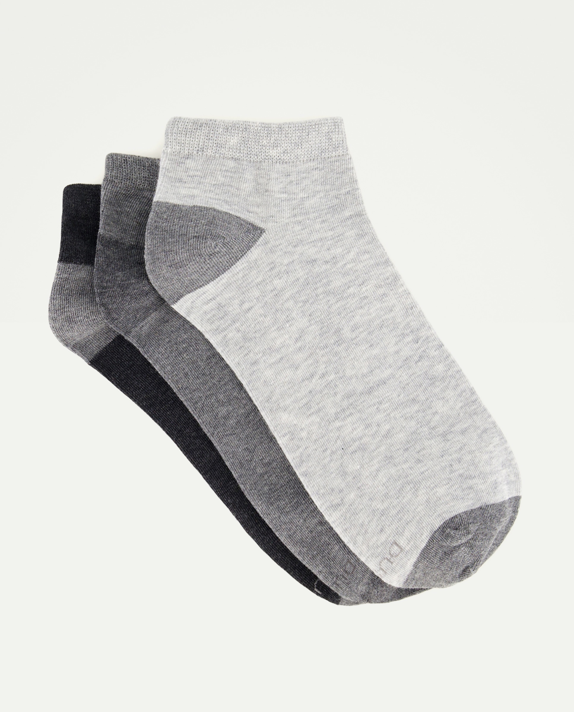 Imagem 0 de Pack de 3 Pares de Meias pelo Tornozelo com Calcanhar Colorido