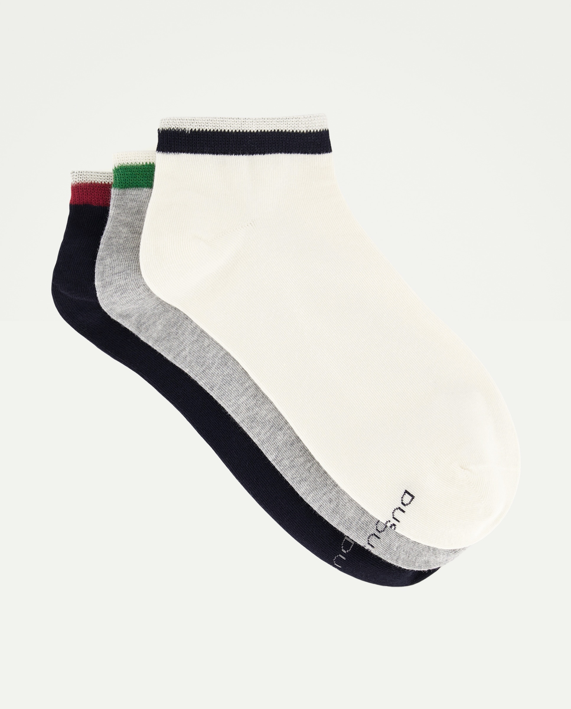 Imagem 0 de Pack de 3 Pares de Meias pelo Tornozelo com Vivos Melange