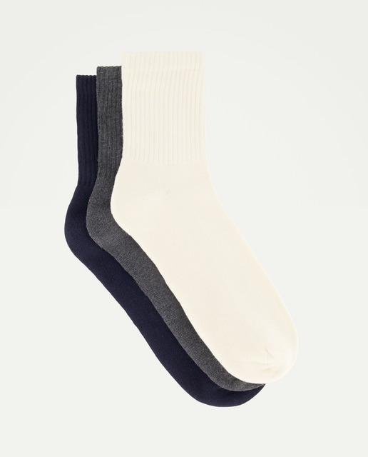 Imagem 0 de Pack de 3 Pares de Meias Curtas Lisas