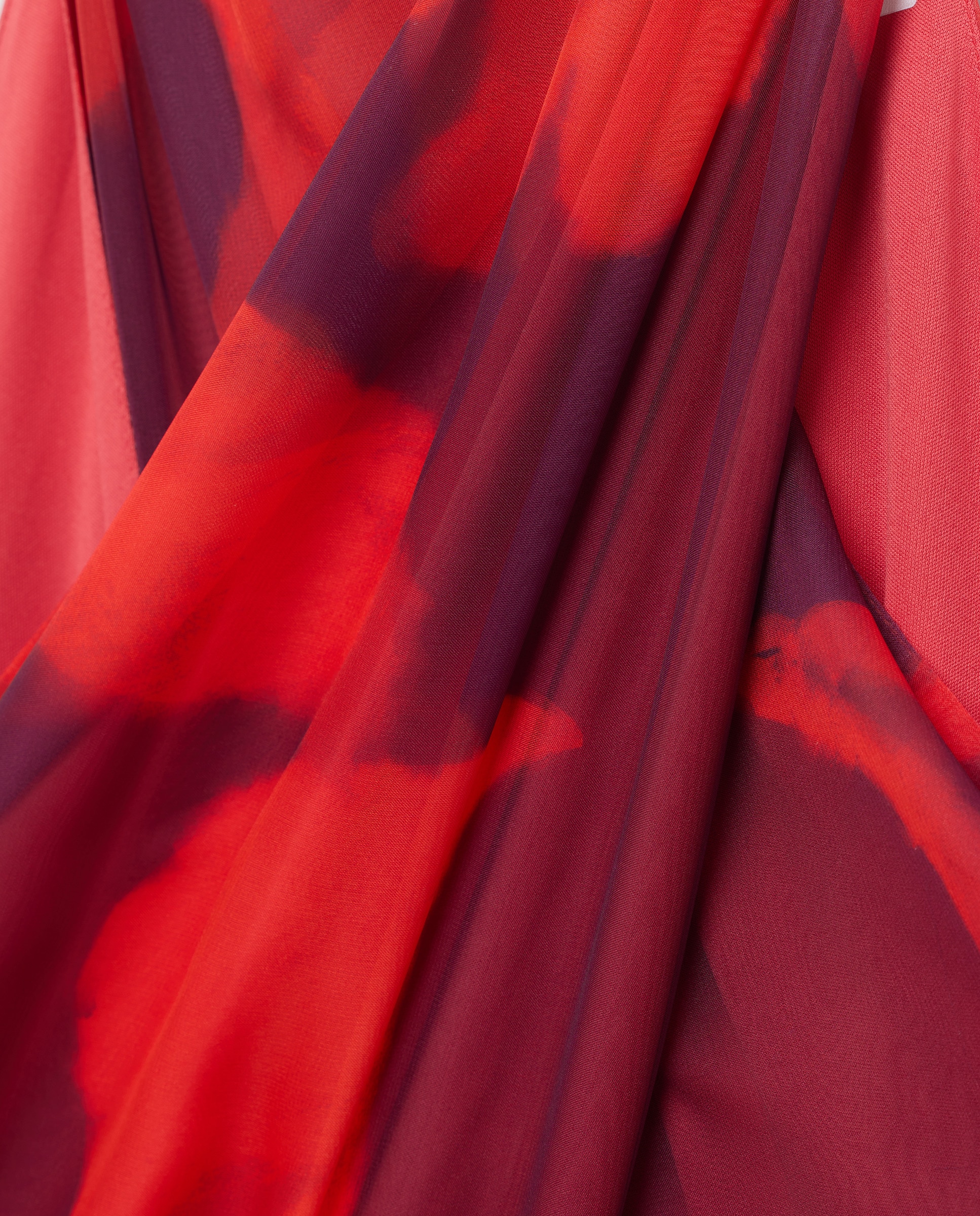 Vestido comprido com gola halter Vermelho-5