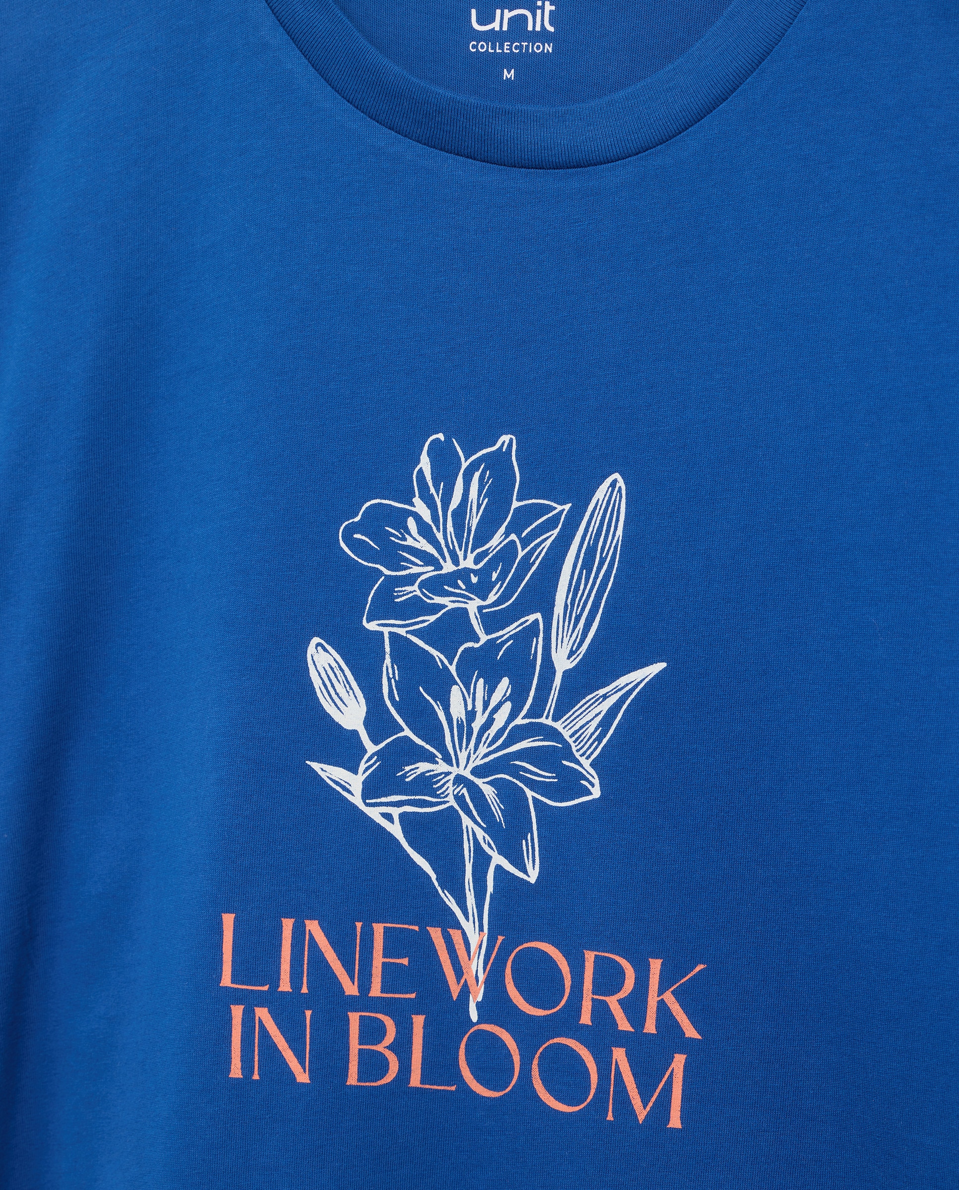 Camiseta de hombre manga corta LINE WORK IN BLOOM 440 Azulón-5