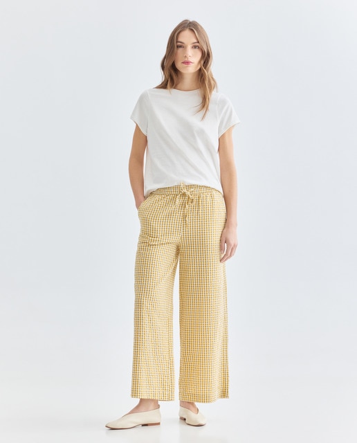 Imagen 0 de Pantalón de mujer de algodón vichy