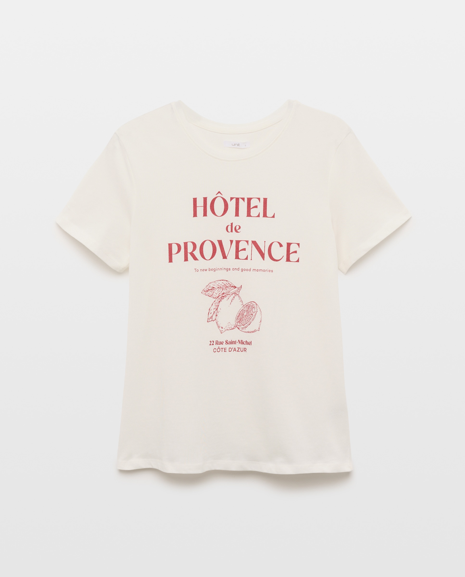 Camiseta estampada de mujer cuello caja Multicolor-4