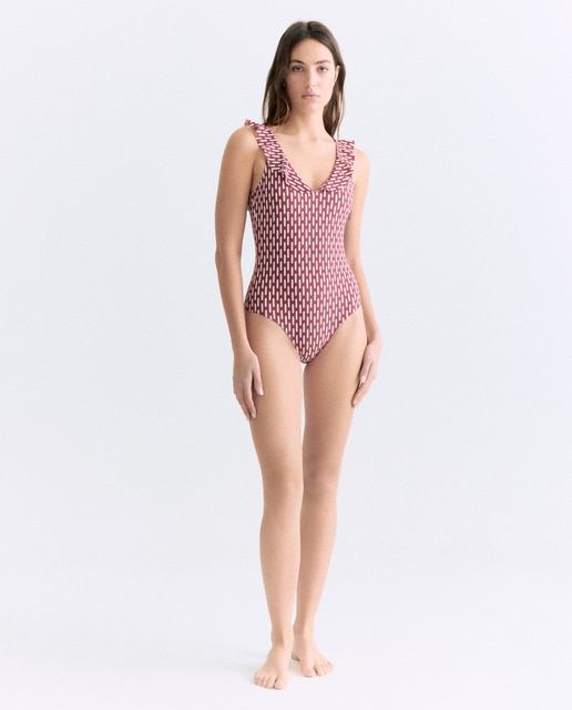 Imagen 0 de Bañador mujer escote volante