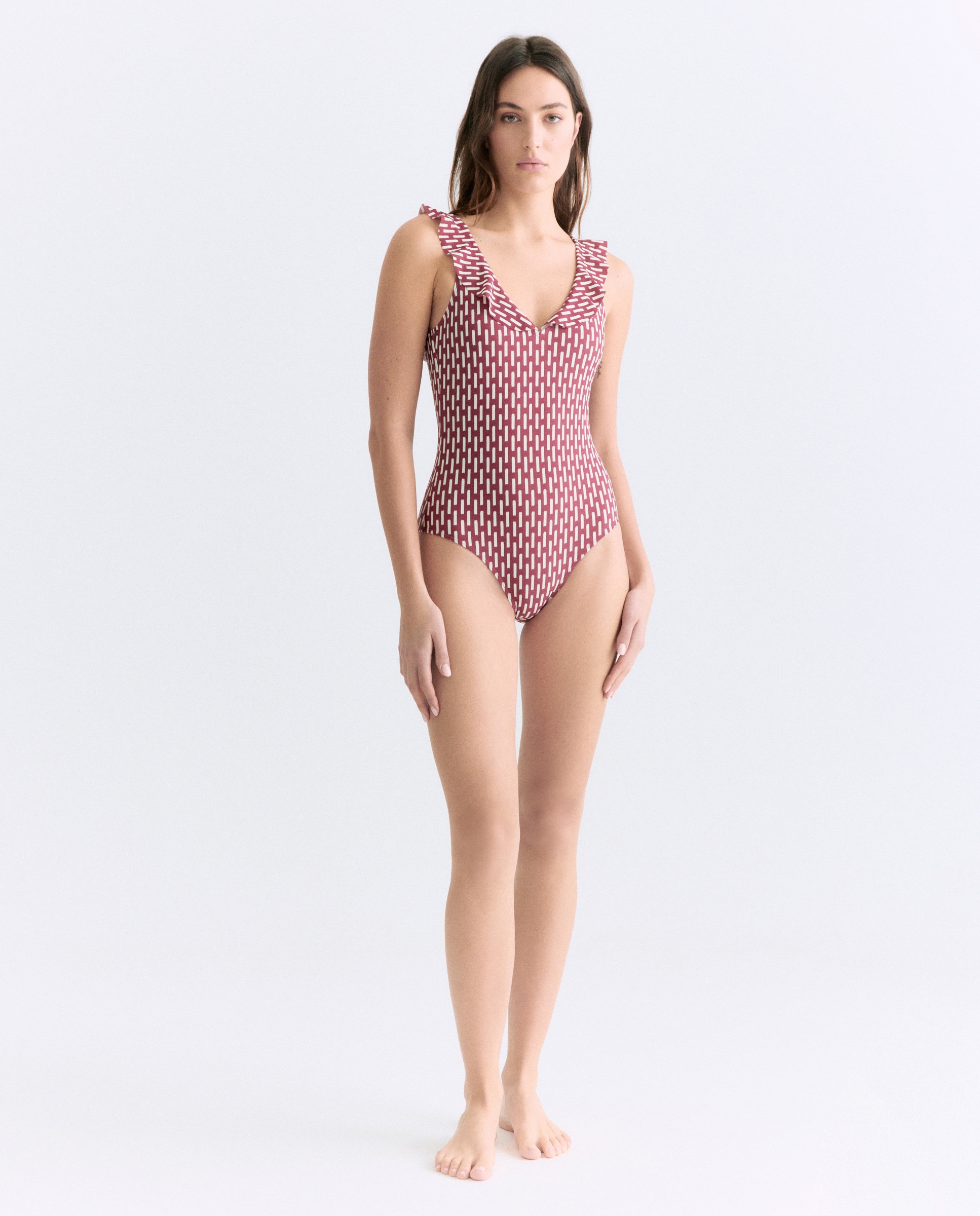 Imagen 0 de Bañador mujer escote volante