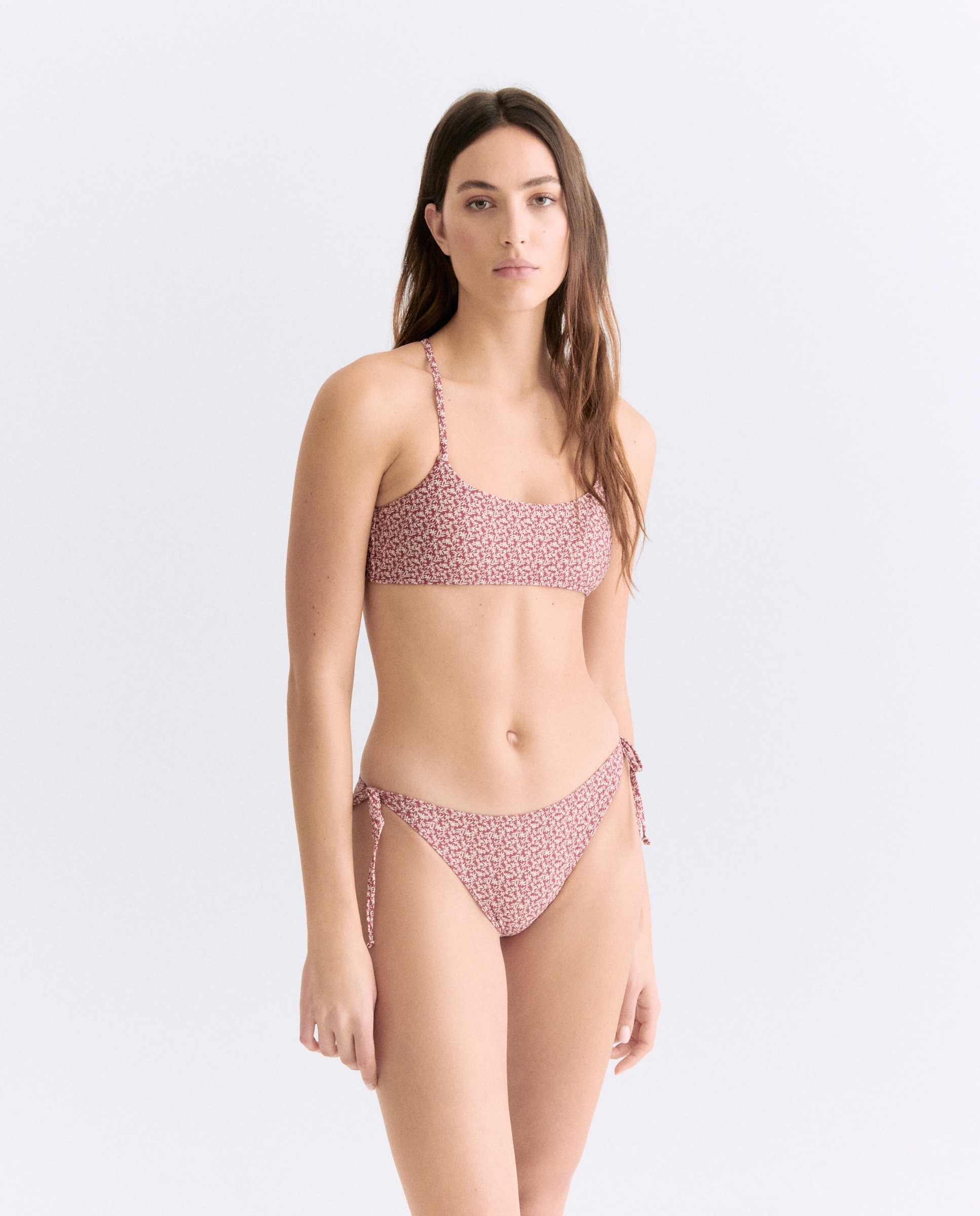 Bikini mujer tirante fino cruzado Burdeos-2