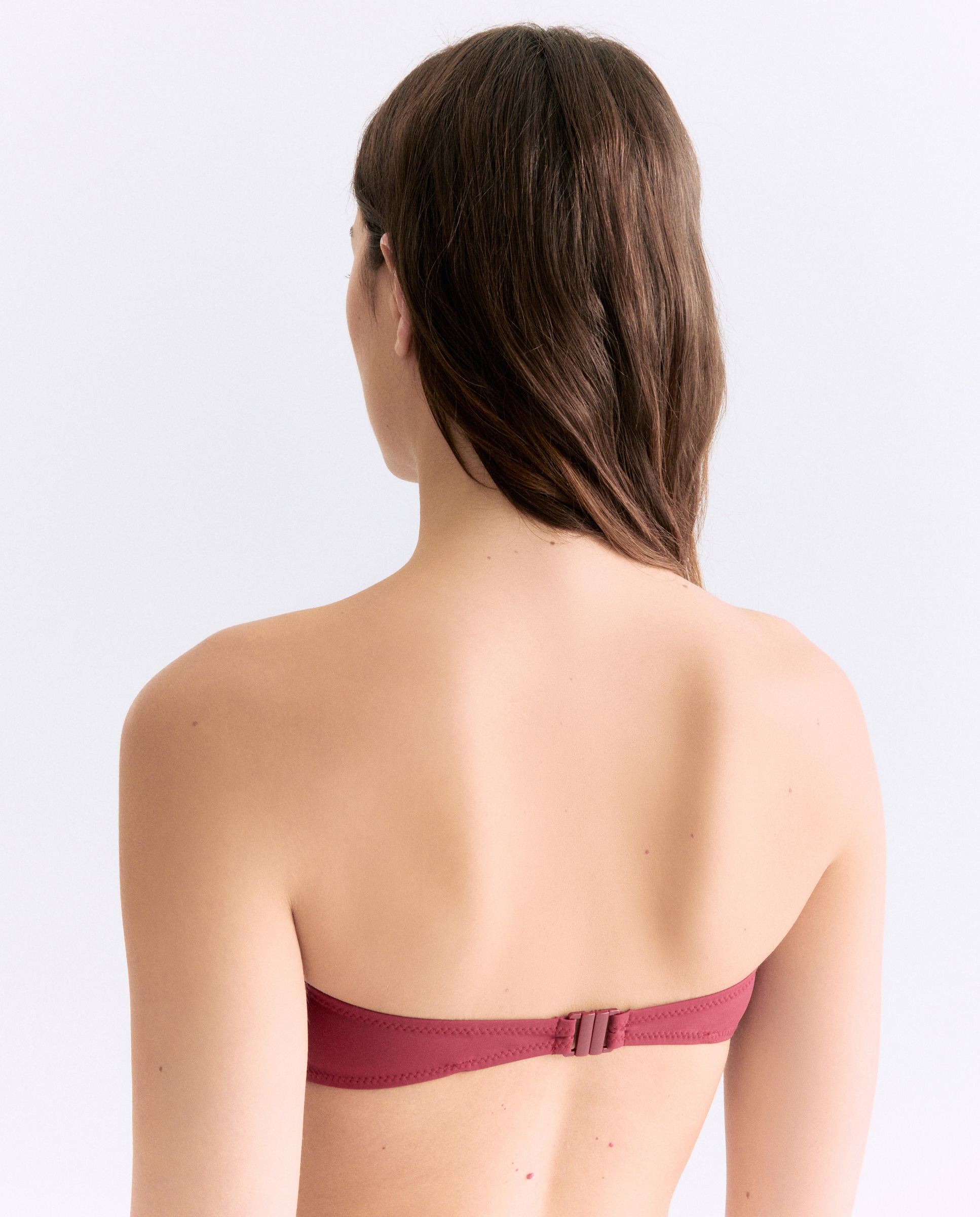 Top de baño mujer bandeau Burdeos-3