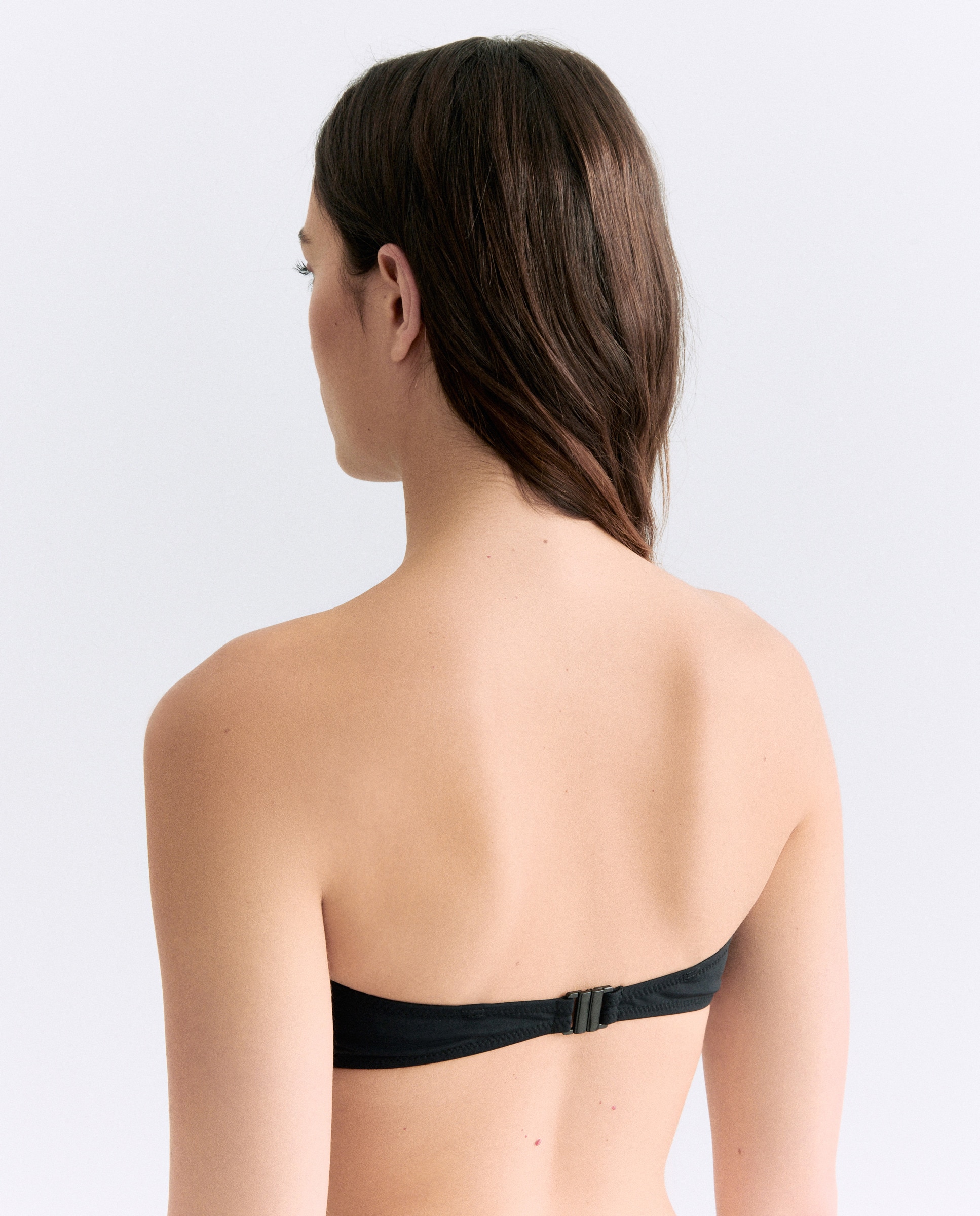 Top de baño bandeau Negro-3