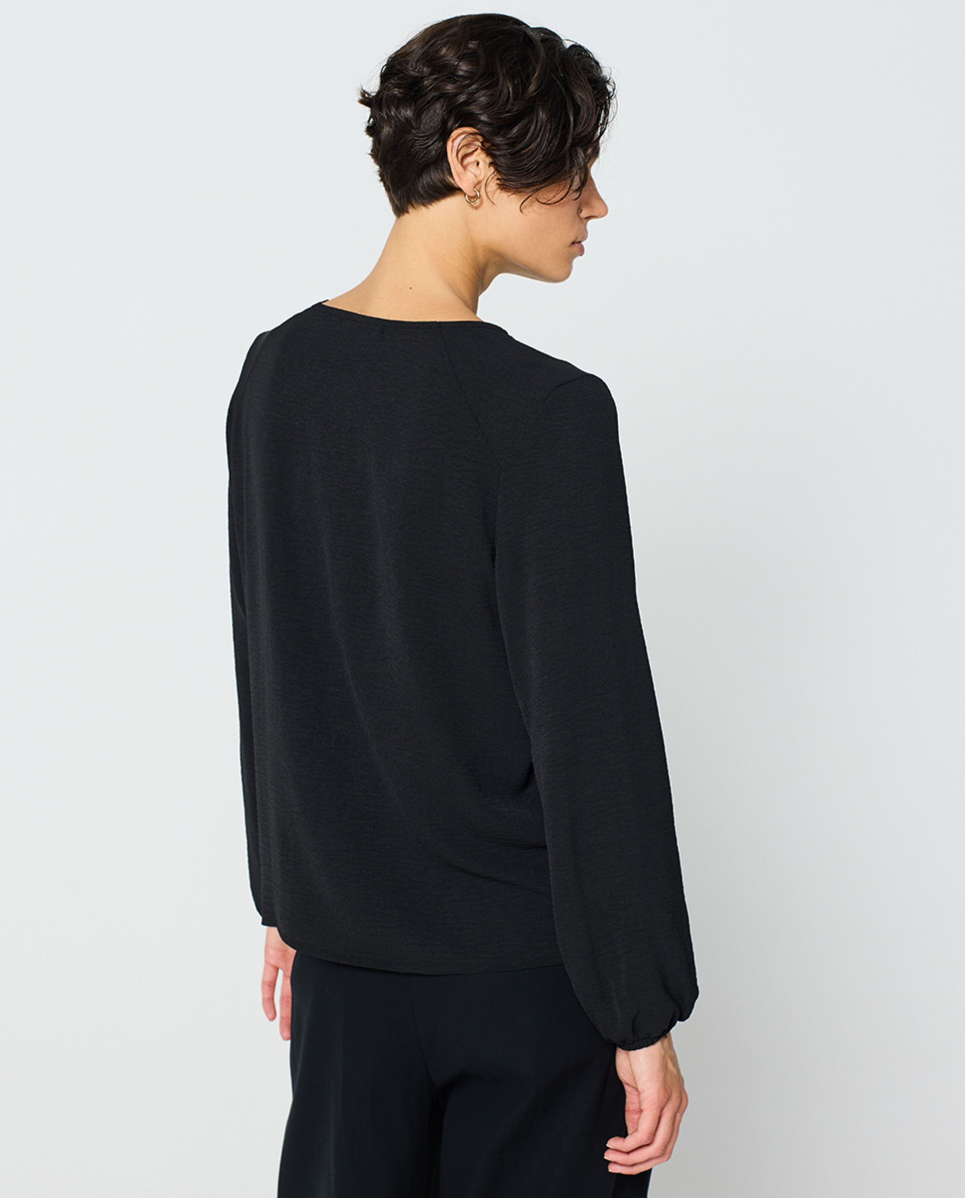 Casaco Básico com Decote em Bico Cinzento médio-2