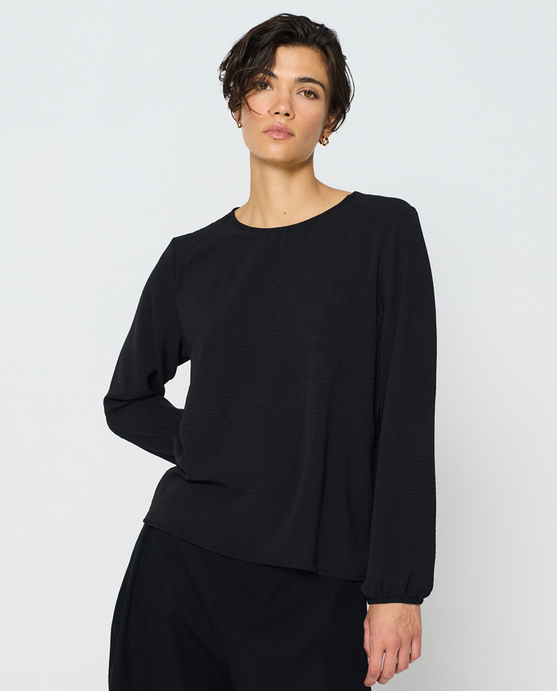 Casaco Básico com Decote em Bico Cinzento médio-1