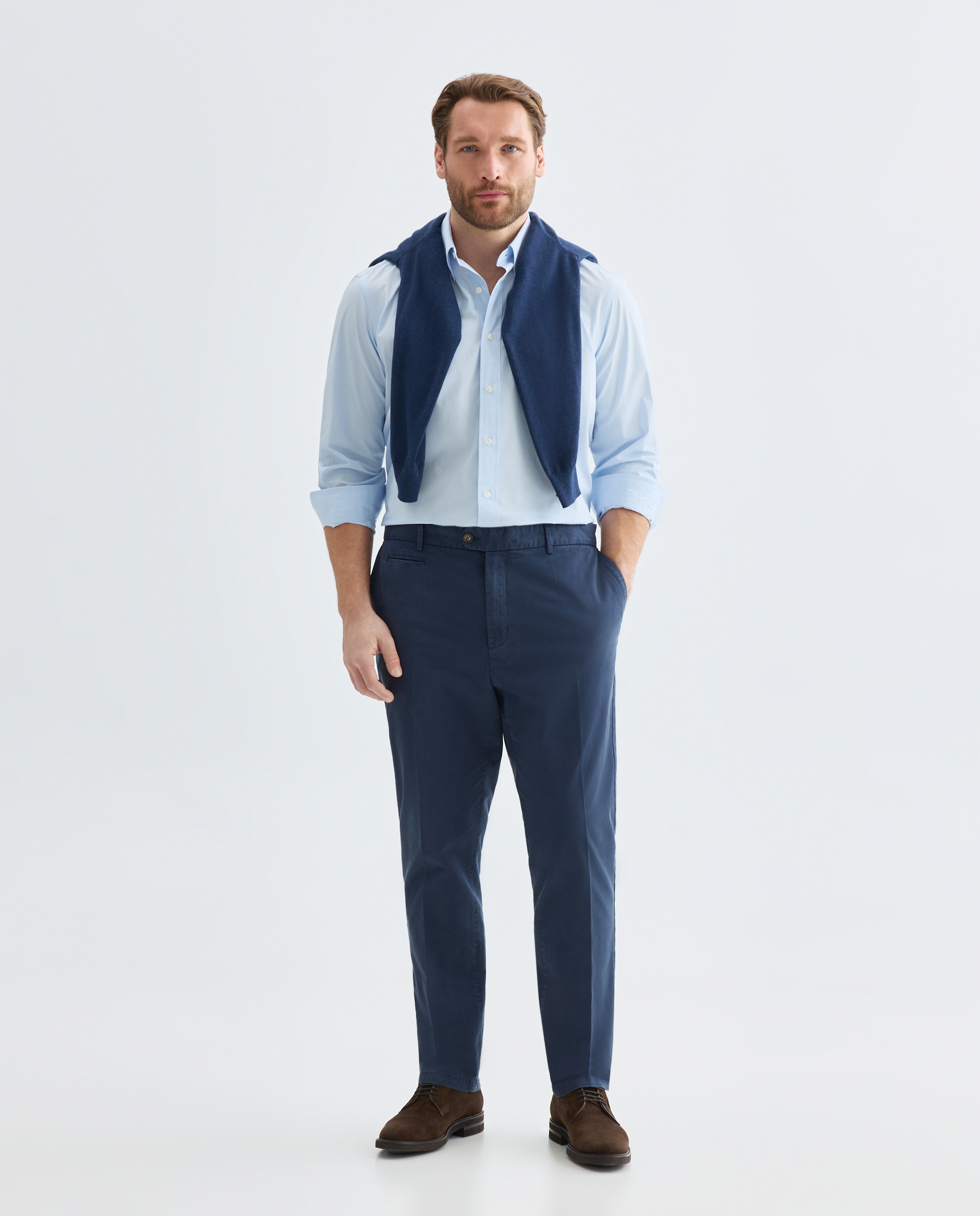 Camisa sport hombre m/l TG - Emidio Tucci - Azul claro Azul claro-2