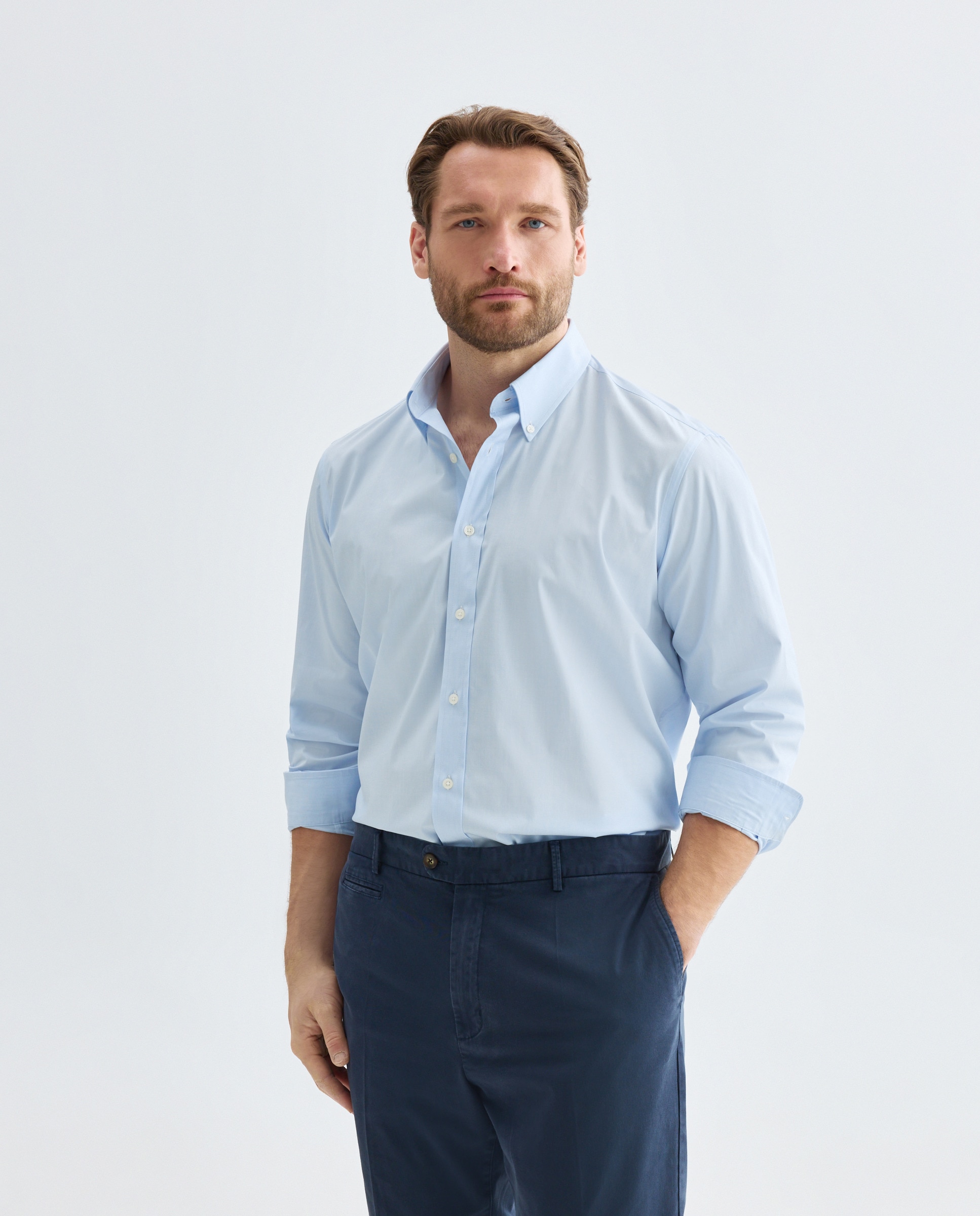 Camisa sport hombre m/l TG - Emidio Tucci - Azul claro Azul claro-1