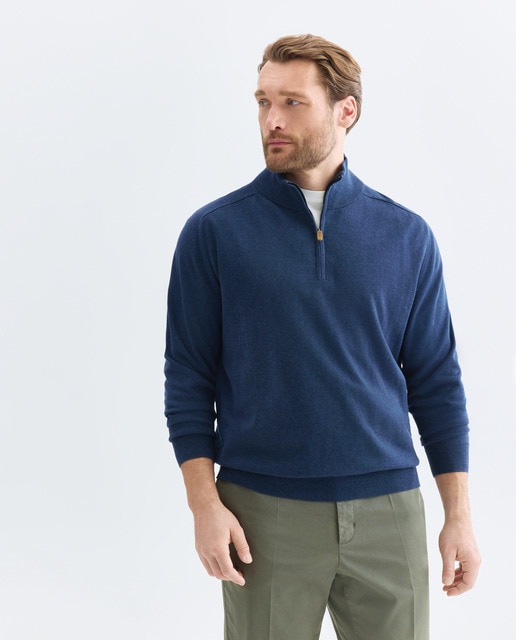 Imagen 0 de Jersey de hombre de c/semicisne cremallera liso tallas grandes