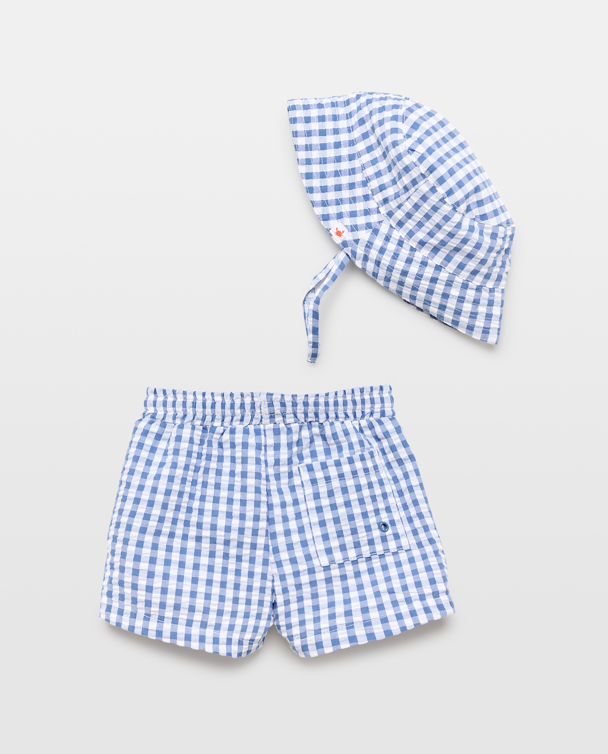 Conjunto de Algodão de Bebé Azul-2